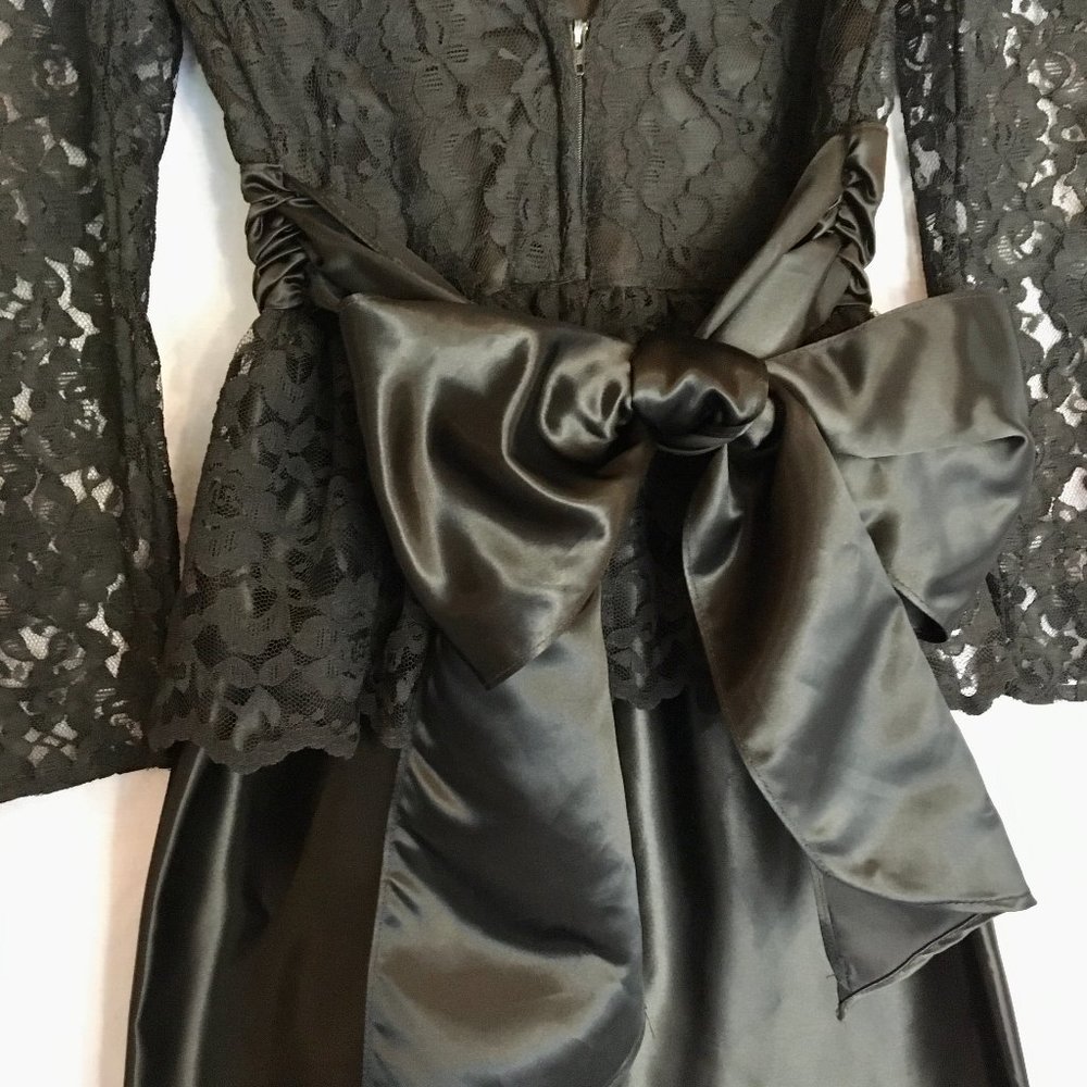 Vintage Gunne Sax dress Small Black 1980's-1990's - Picture 3 of 7